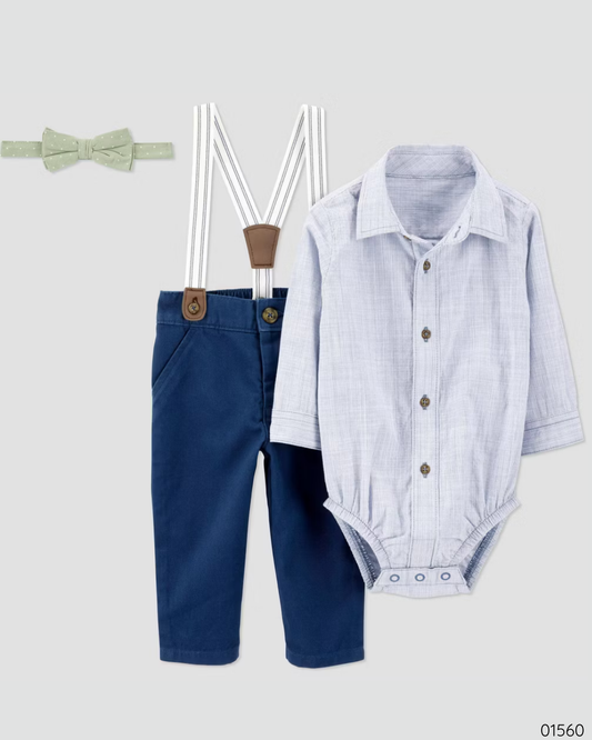 TRAJE 3 PZS CARTER´S PANTALON CORBATIN AZUL