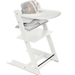 SILLA STOKKE TRIPP TRAPP BLANCA COJIN Y BANDEJA