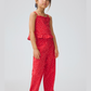 TRAJE ROJO SIN MANGAS