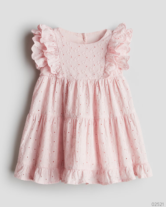 VESTIDO ROSADO DESMANGADO