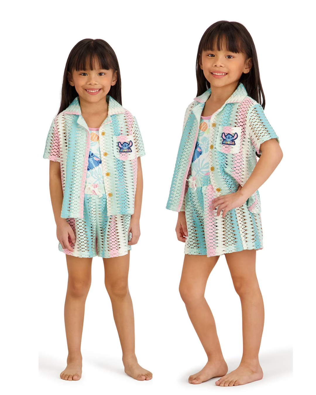 SET TRAJE BAÑO STITCH COLORES