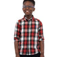 CAMISA FORMAL US POLO CUADROS ROJA