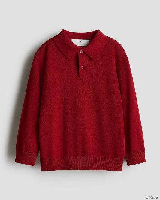 CAMISA ROJA H&M MANGALARGA NIÑO