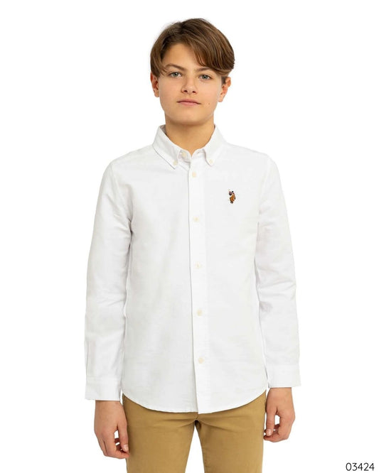 CAMISA FORMAL US POLO BLANCA