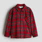 CAMISA ROJO VERDE H&M MANGALARGA NIÑO