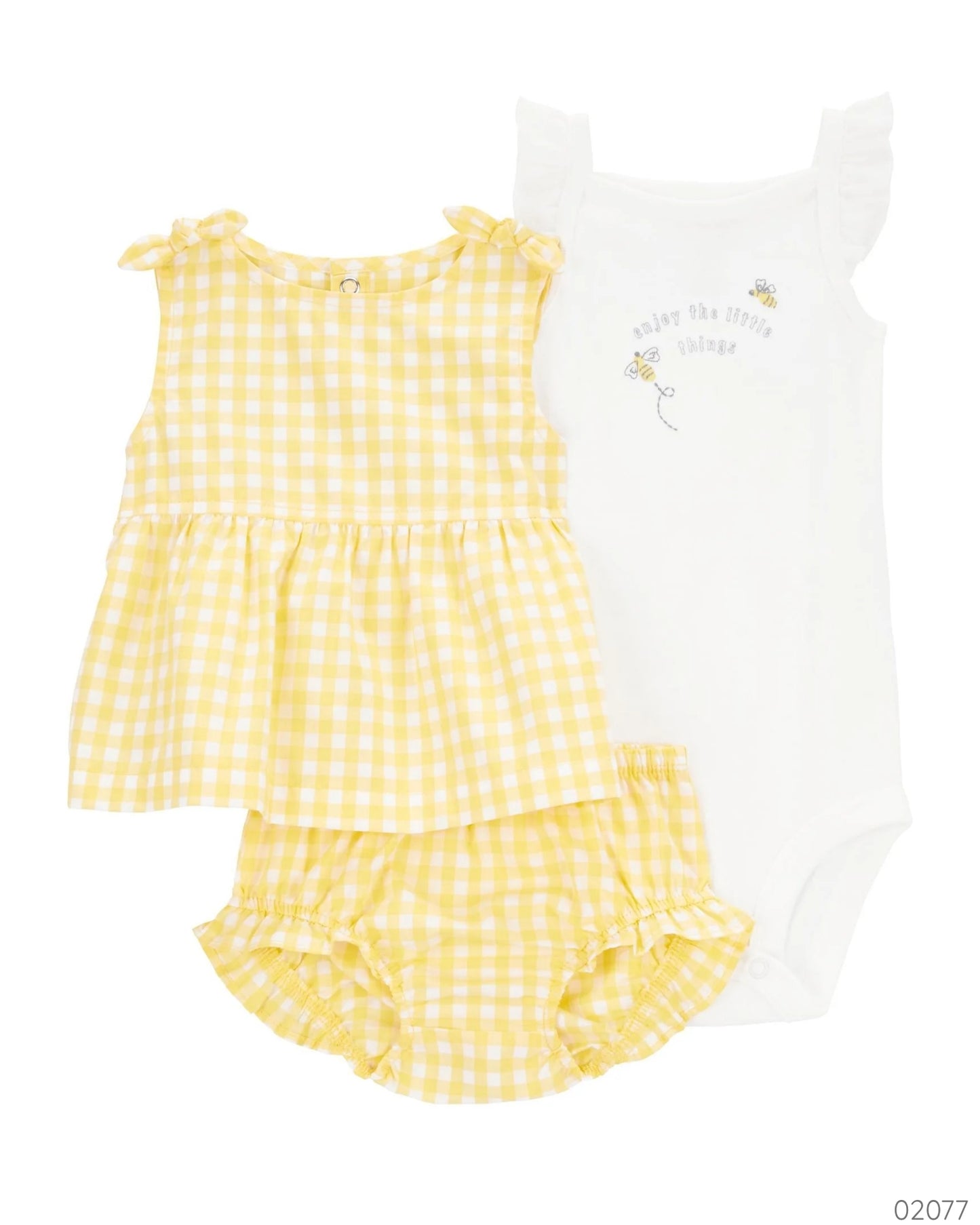 TRAJE 3PZS AMARILLO ABEJITAS