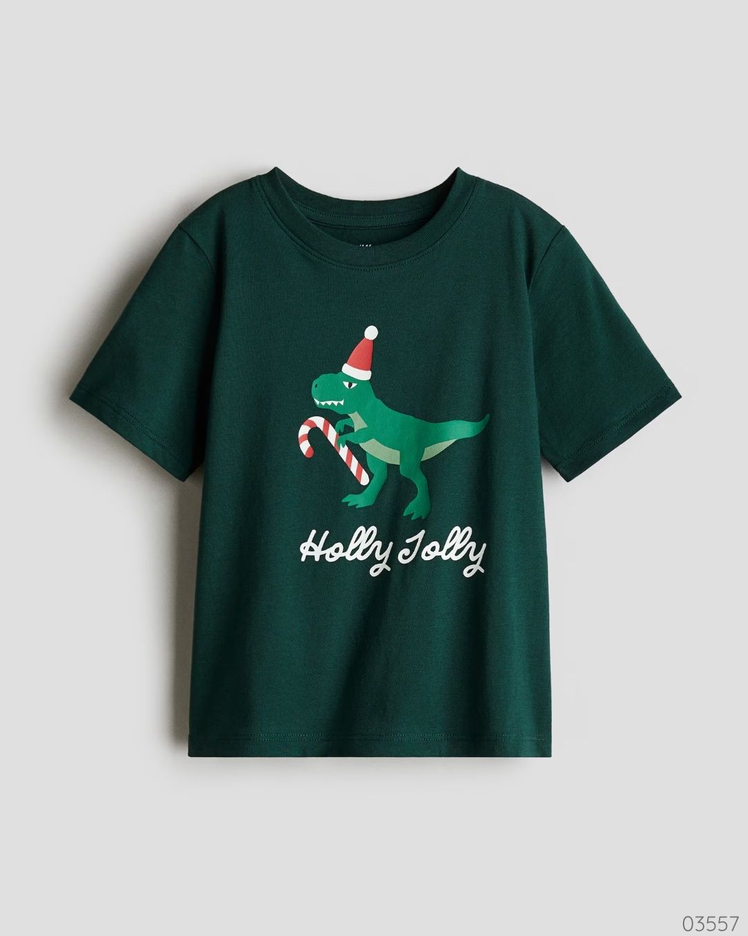 CAMISA VERDE H&M DINO NAVIDEÑO