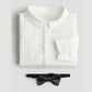 CAMISA H&M BLANCA FORMAL CORBATIN AZUL