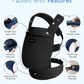 PORTA BEBE ERGONOMIC MALLA TRANSPIRABLE NEGRO