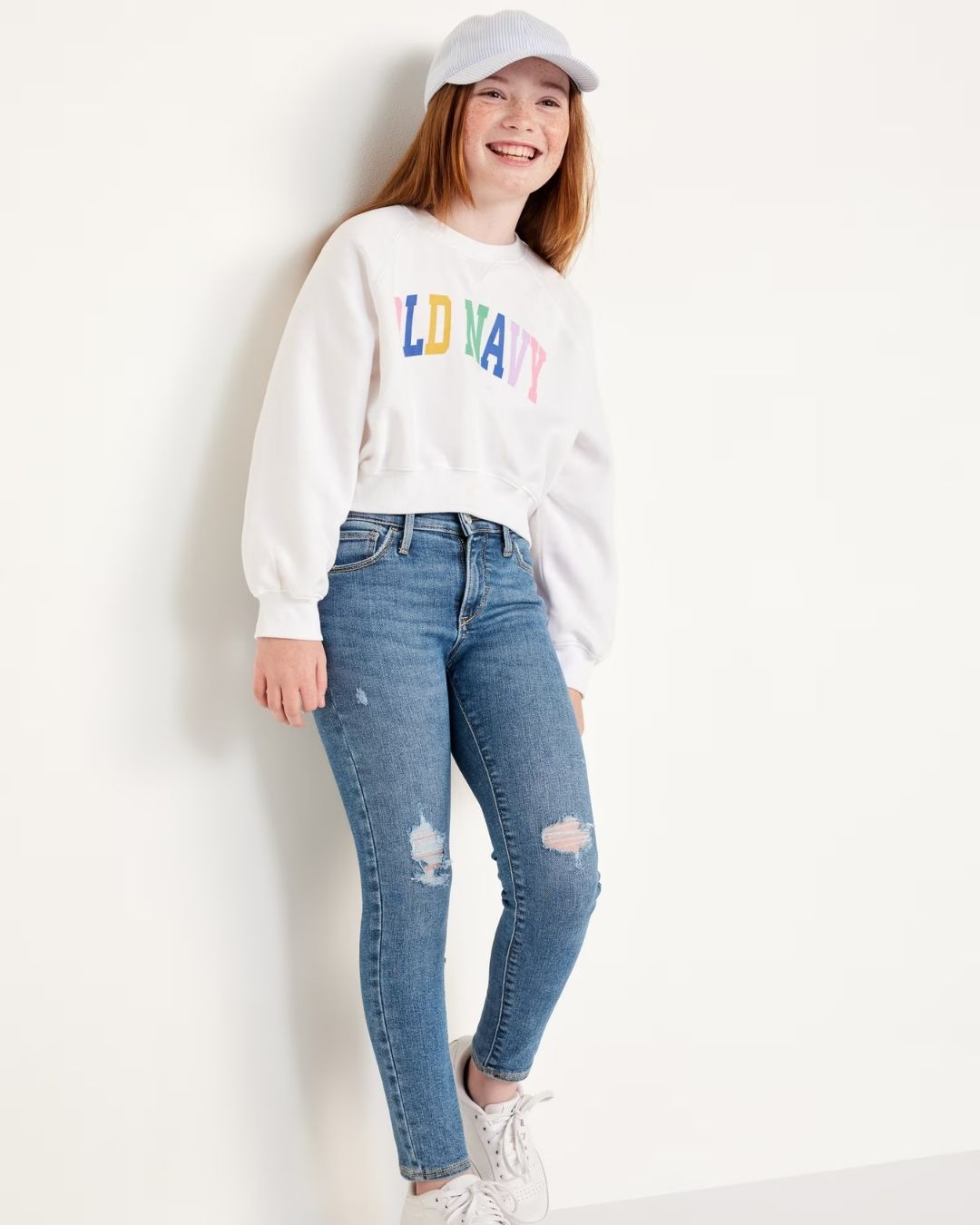 PANTALON JEAN OLD NAVY AZUL ROTO GIRL