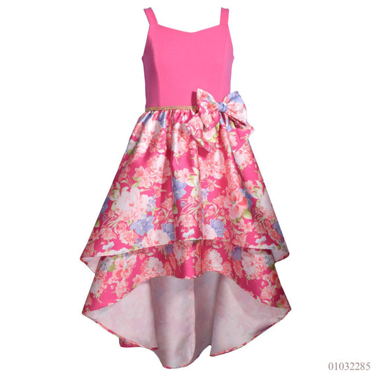 VESTIDO ELEGANTE ROSADO/FLOREADO