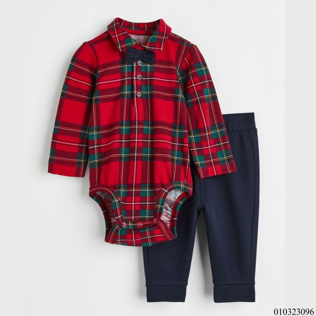 TRAJE BEBE CUADRICULADO PANTALON HYM