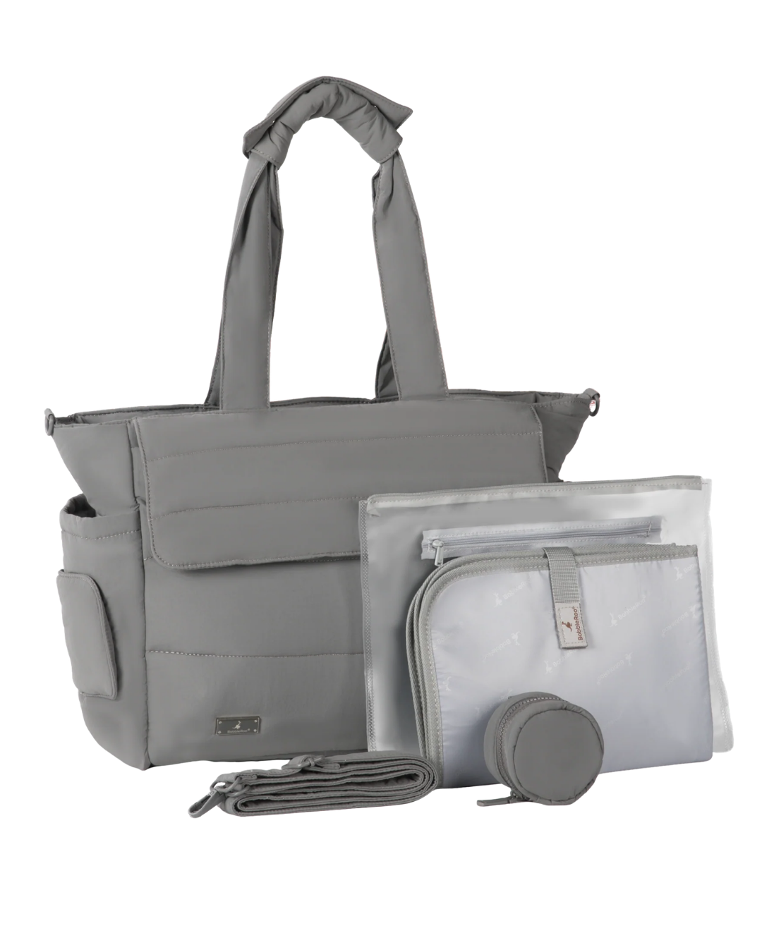 PAÑALERA BABBLERO PUFFER TOTE GRIS