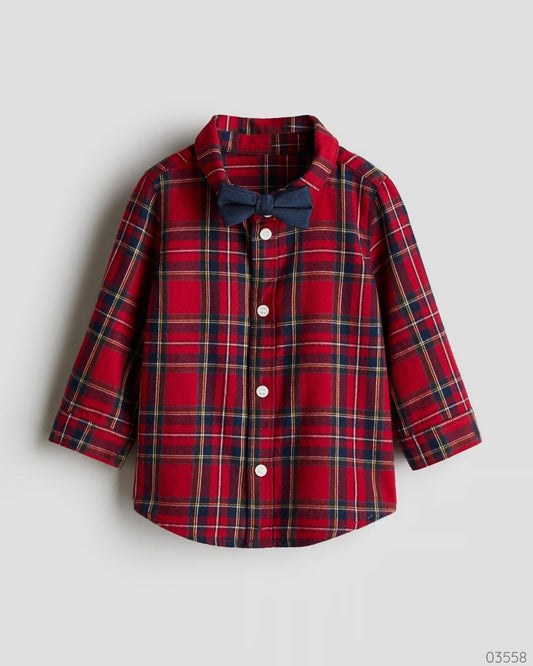 CAMISA ROJA CUADROS H&M CORBATIN