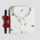 CAMISA BLANCA CARRITOS H&M CORBATIN ROJO
