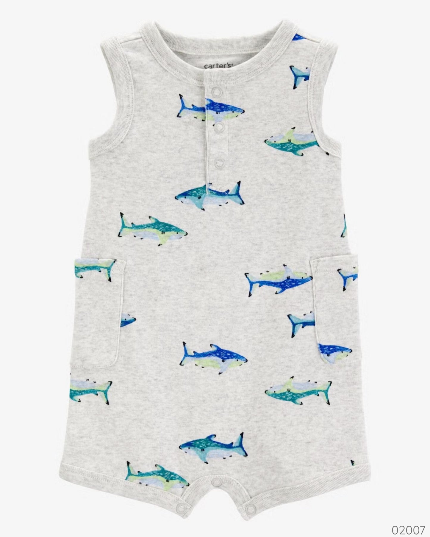 ROMPER GRIS TIBURONES CARTER´S