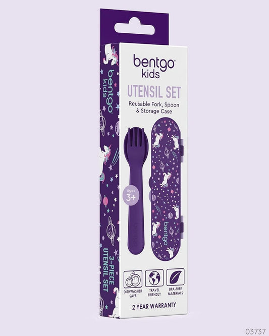 TENEDOR Y CUCHARA BENTGO UNICORNIO