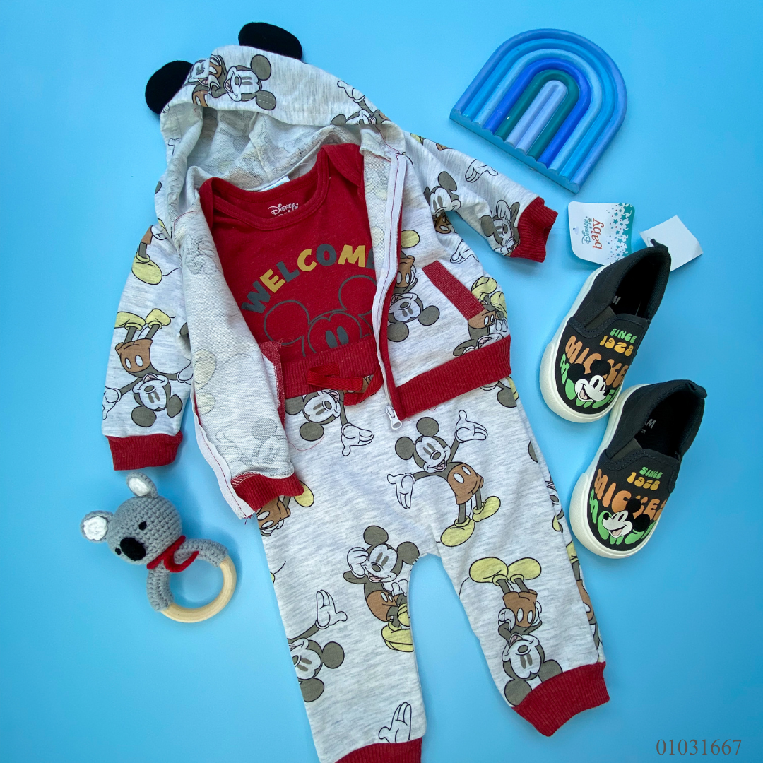 TRAJE NIÑO 3 PIEZAS MICKEY SUETER