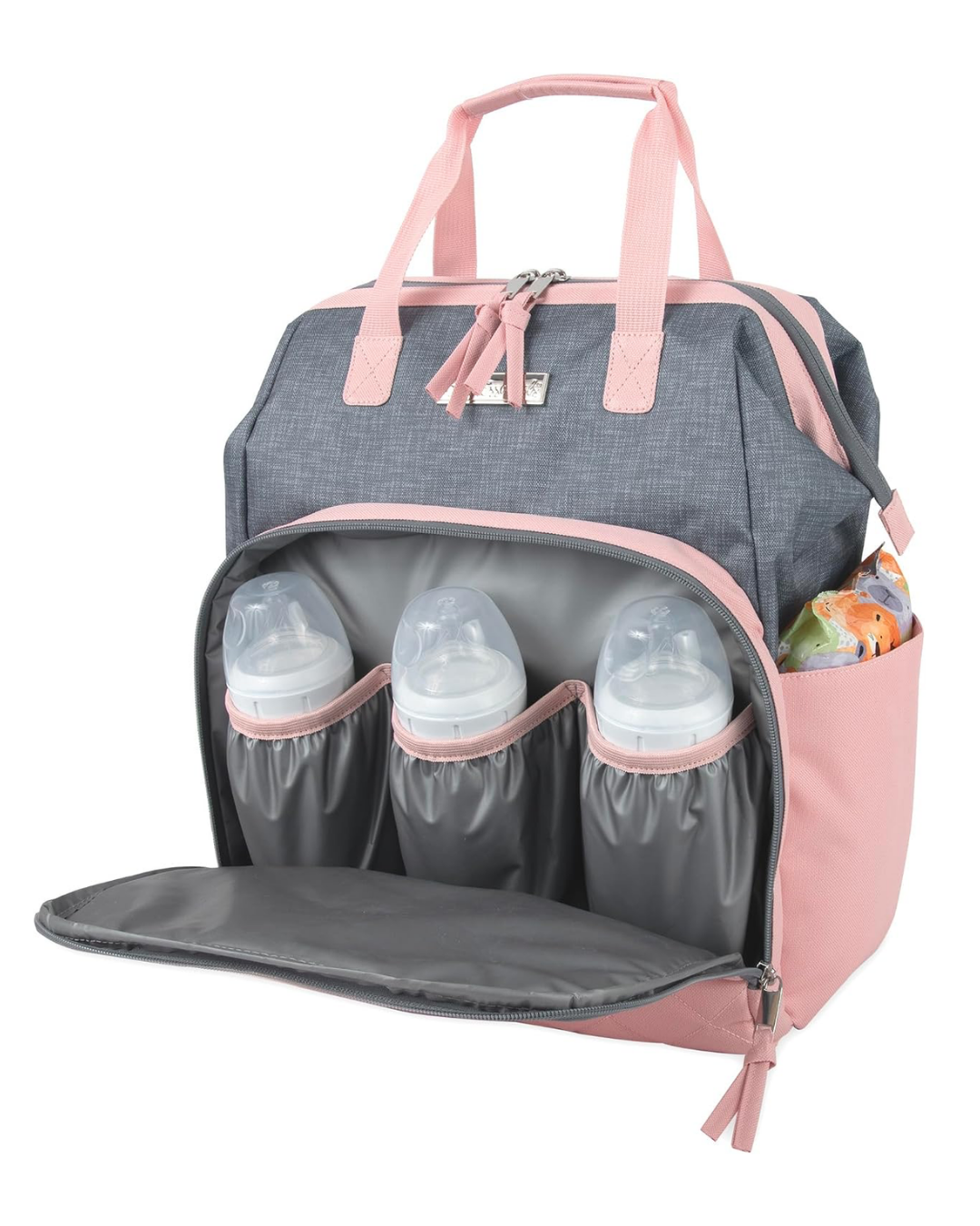 PAÑALERA BABAY ESSENTIAL ROSADA GRIS