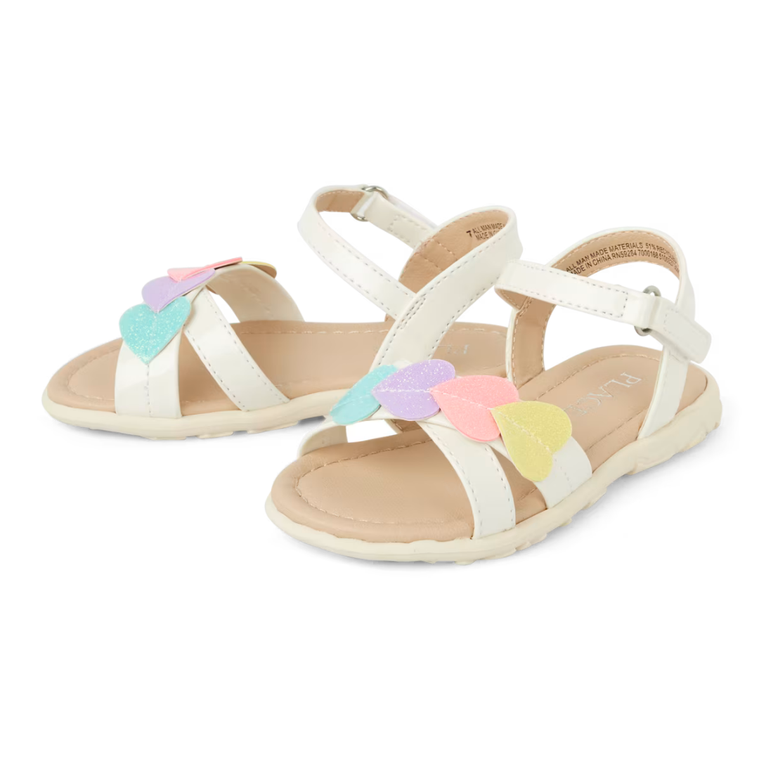 SANDALIAS CORAZONES BLANCO TCP