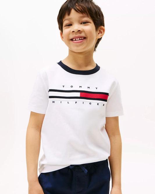 CAMISA TOMMY BLANCA Y AZUL NAVY