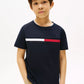 CAMISA TOMMY AZUL NAVY  LOGO BANDERA
