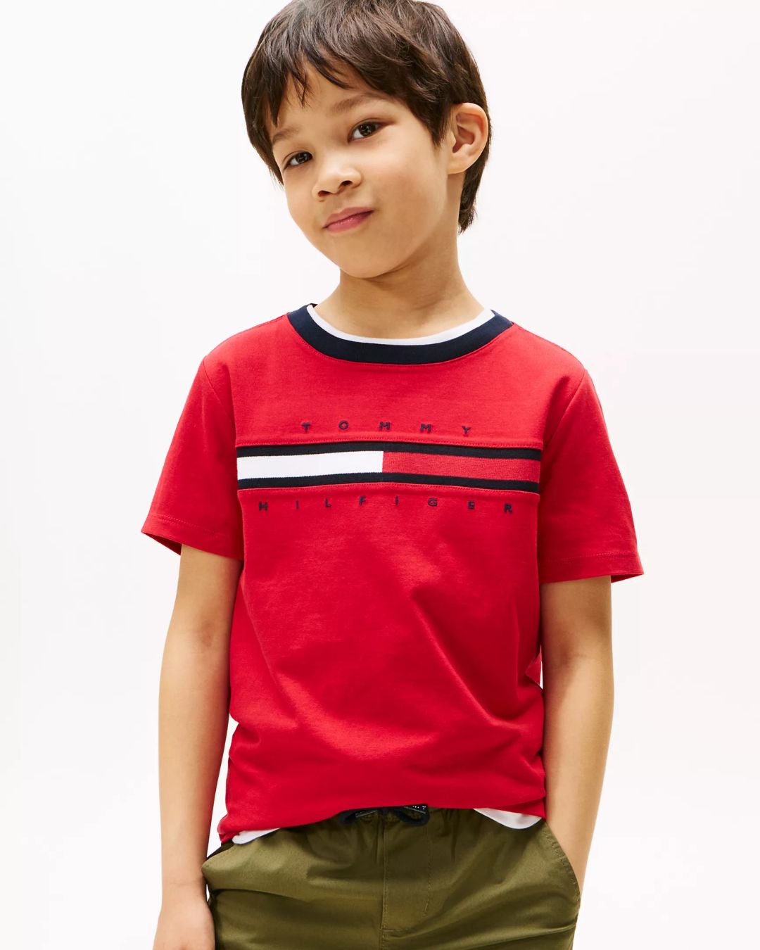 CAMISA TOMMY ROJA Y AZUL
