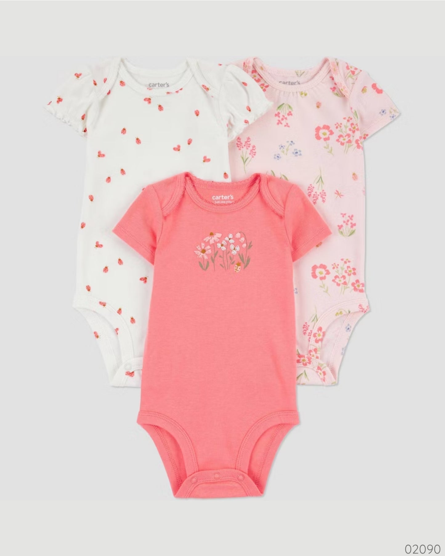 MAMELUCO 3PZS FLOREADO SALMON ROSA