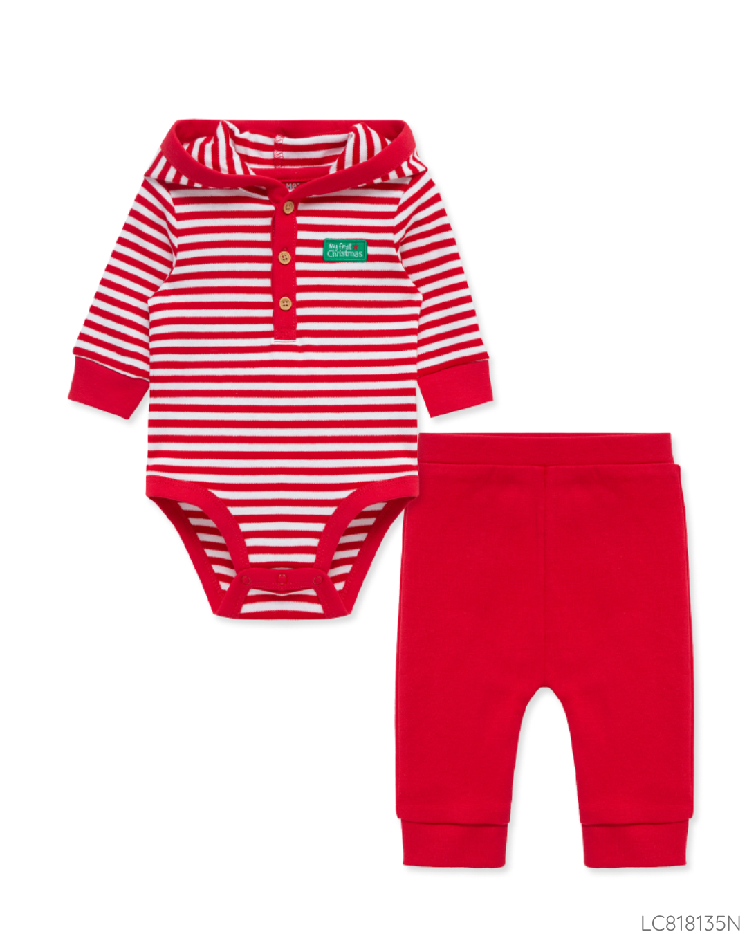 TRAJE 1ST CHRISTMAS ROJO BLANCO LM