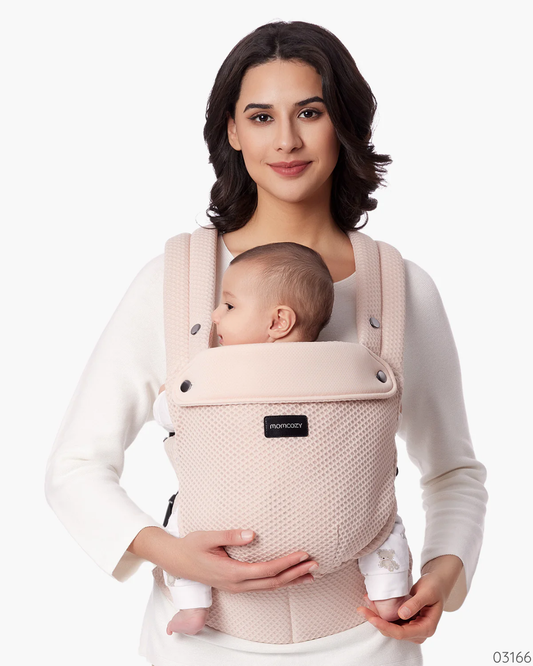 PORTA BEBE ERGONOMIC MALLA TRANSPIRABLE ROSA