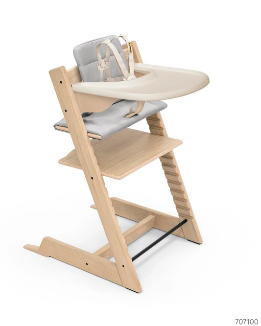 SILLA STOKKE TRIPP TRAPP ROBLE NATURAL COJIN Y BANDEJA