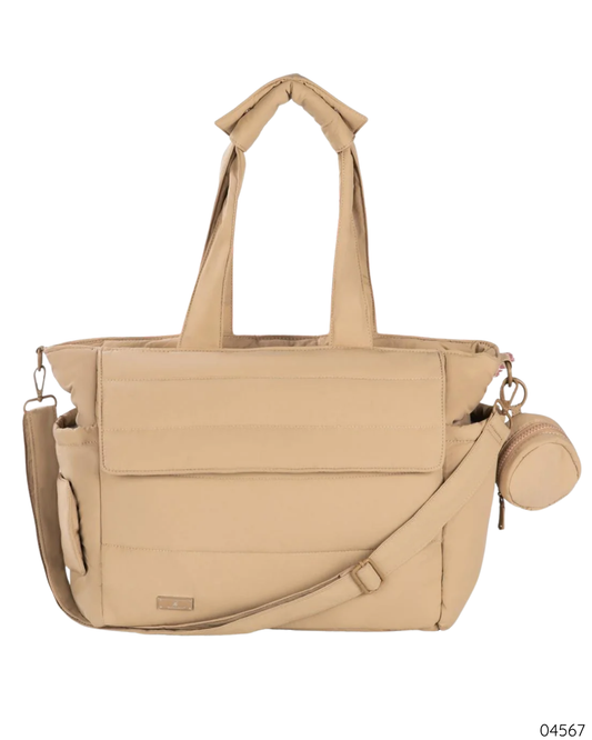 PAÑALERA BABBLERO PUFFER TOTE BEIGE