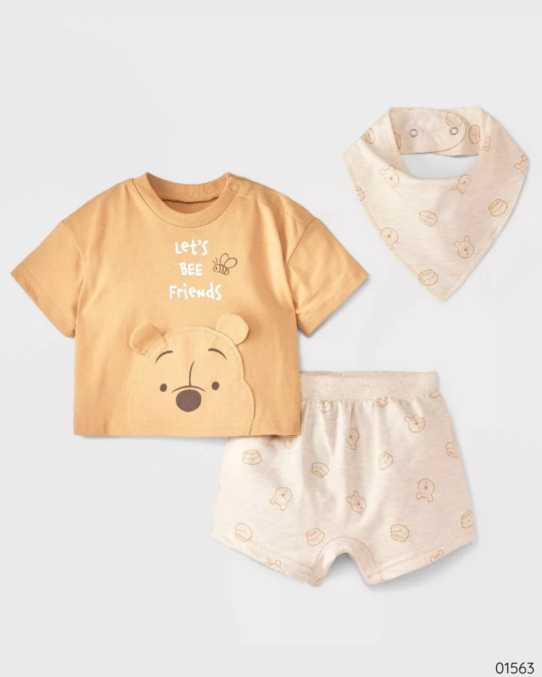 TRAJE WINNIE POOH 3 PZS BABERO