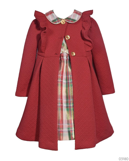 VESTIDO ELEGANTE CHALECO ROJO