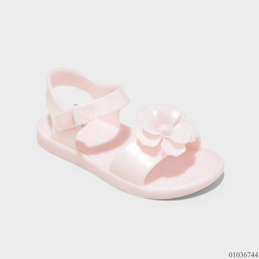 SANDALIAS JELLY NIÑA ROSA CON FLOR