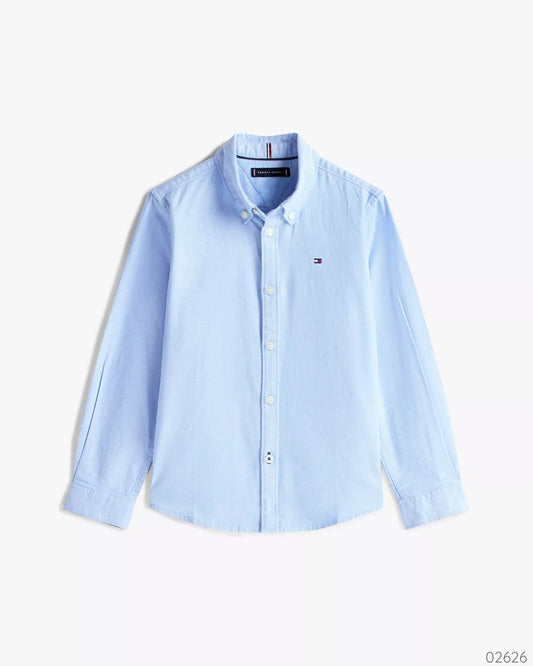 CAMISA MNGA LARGA TOMMY AZUL CELESTE