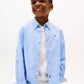 CAMISA MNGA LARGA TOMMY AZUL CELESTE