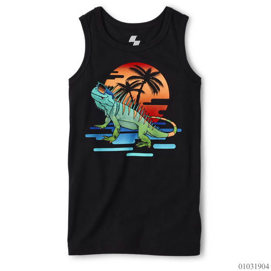 CAMISA SIN MANGAS NEGRA IGUANA