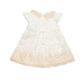 VESTIDO BLANCO BEIGE ENCAJE