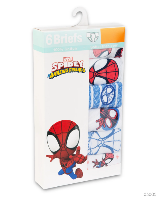 CALZONCILLOS 6 PZS SPIDERMAN