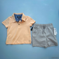 TRAJE NIÑO 2 PIEZAS DKNY CAMISA COLOR MELON SHORT