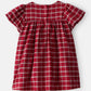VESTIDO ROJO CUADRICULADO BABY GIRL CARTERS
