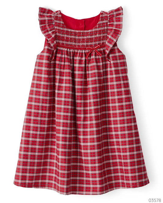 VESTIDO ROJO CUADRICULADO SIN MANGAS CARTERS