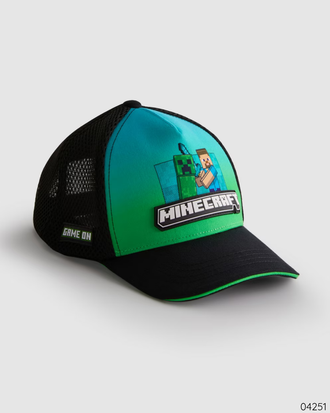 GORRA MINECRAFT NEGRO VERDE