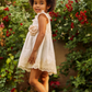 VESTIDO BLANCO BEIGE ENCAJE