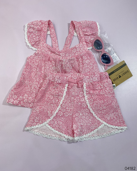TRAJE FLOREADO ROSADO LENTES