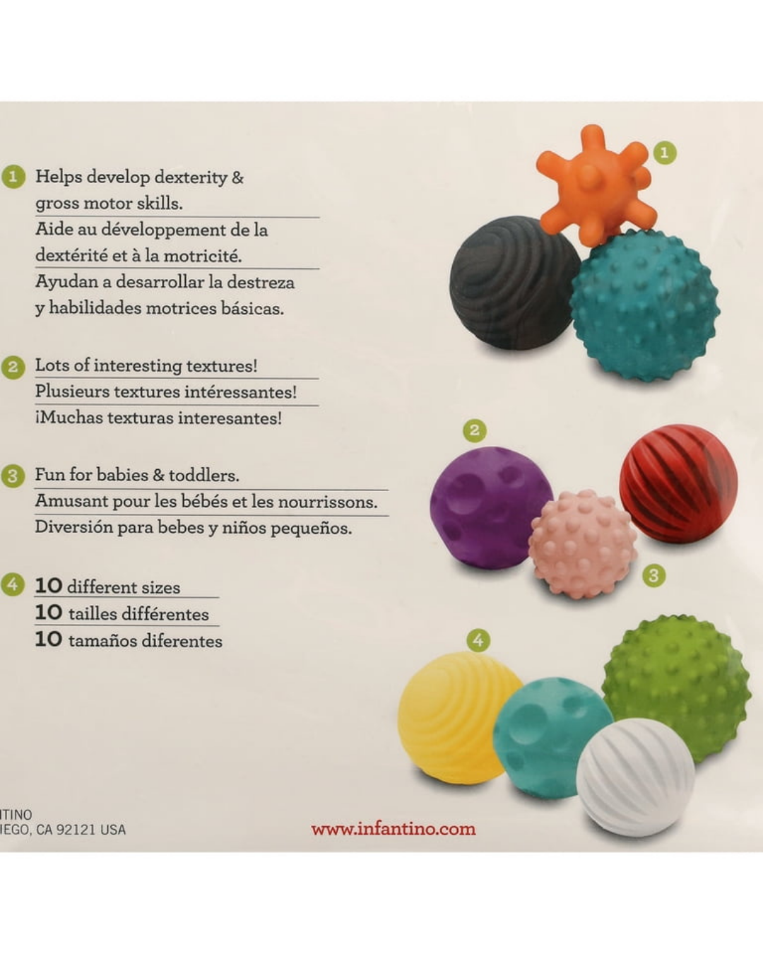 SET DE PELOTAS TEXTURIZADAS INFANTINO