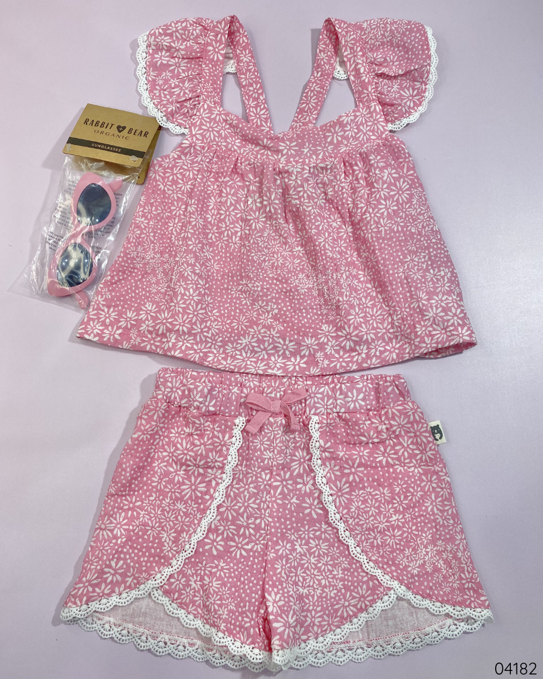TRAJE FLOREADO ROSADO LENTES