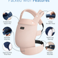 PORTA BEBE ERGONOMIC MALLA TRANSPIRABLE ROSA