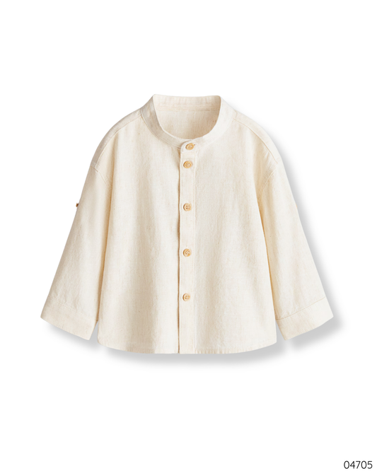 CAMISA BEIGE MANGA LARGA